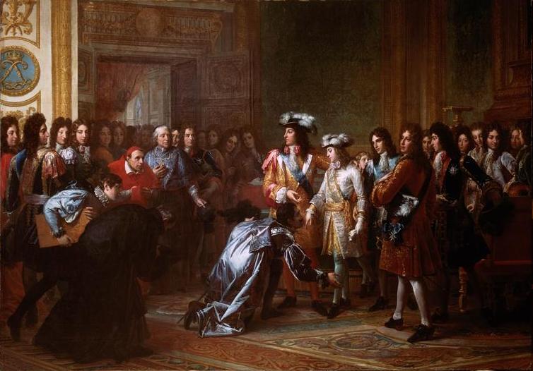 Philippe de France (Bourbon) is proclaimed King of Spain as Philip V, November 16th, 1700,  by François Pascal Simon Gerard (1770-1837) Location TBD.